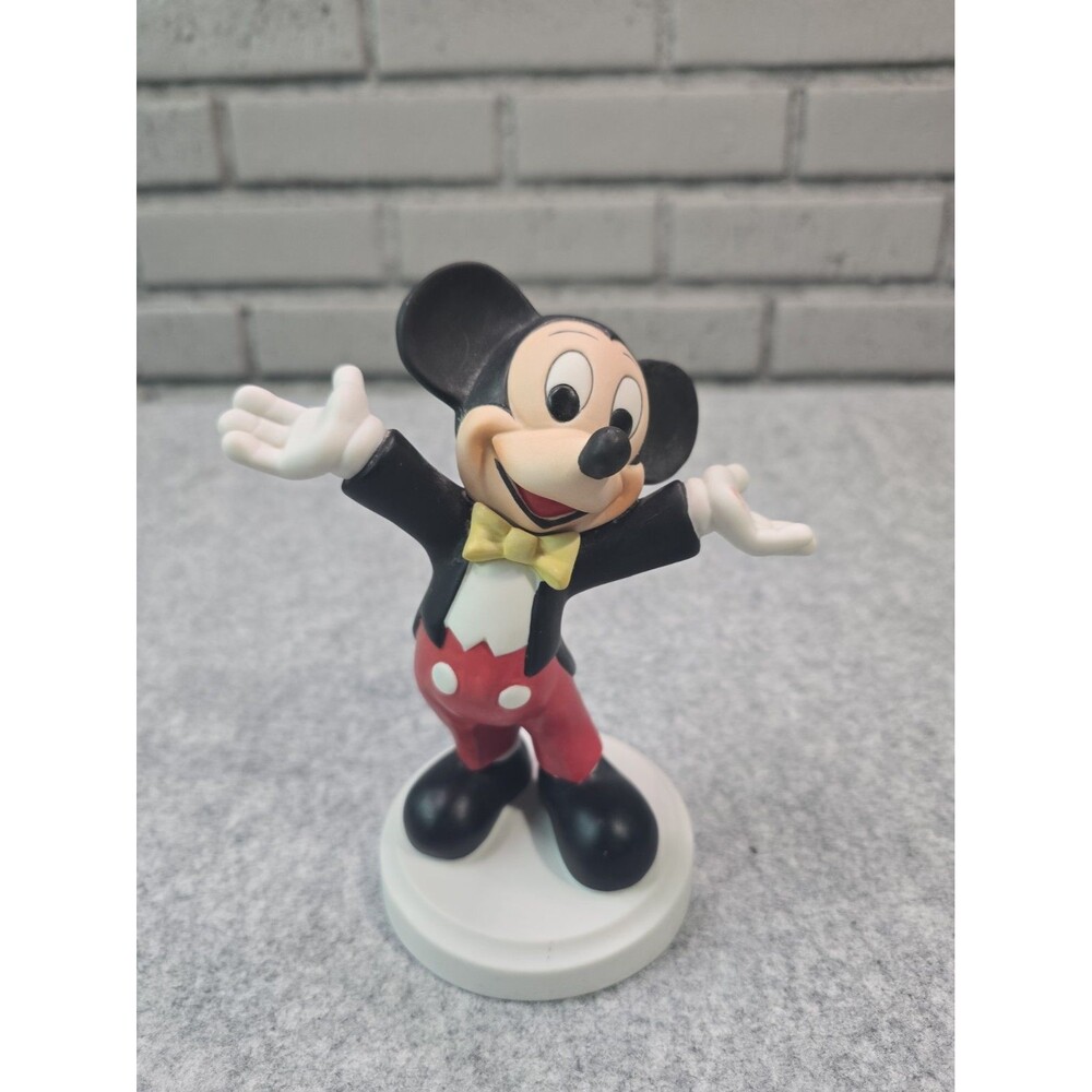 Vintage Collectable Disney Mickey Mouse Ceramic Large 7" Statue Figurine